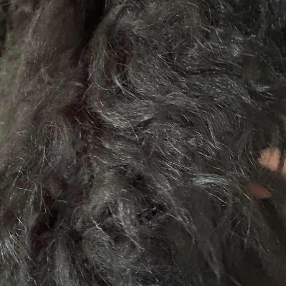 RAVN black 100% knitted lamb fur jacket size M - Picture 5 of 8